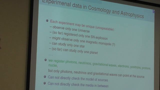 Prof. Dmitri Gorbunov, "Particle physics in cosmology and astrophysics", Lecture 1, stream 1