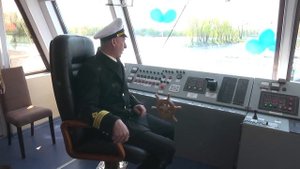 Первый круизный теплоход «Белая Русь» спущен на воду в Пинске