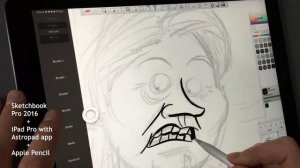 Astropad app & Apple Pencil & Intuos test in Sketchbook Pro