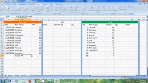 Excel 2007: how to prepare a stock register in excel