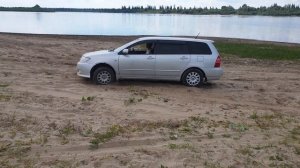 Toyota corolla fielder 4wd по песку, вискомуфта