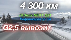 4300 км за 8 дней ГАЗель NEXT G2,5 Рефрижератор 5 м