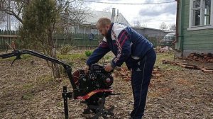 Первый запуск мотоблока Ока