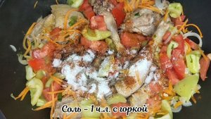 Простой и быстрый рецепт приготовления курицы с овощами и лапшой❤️Лагман с курицей.