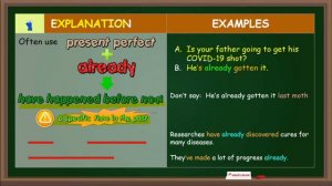 Present Perfect - part 2/3 :  Already and yet (Grammar)