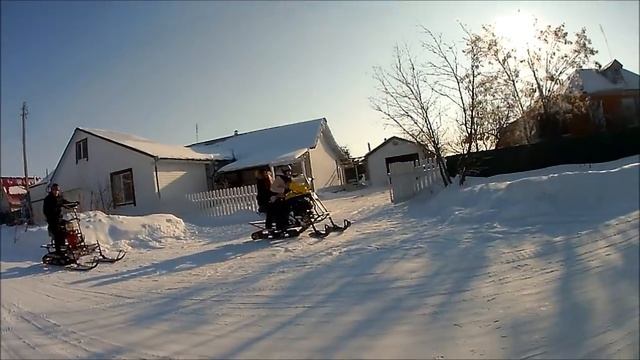 на самодельных снегоходах Костя Даша Настя 2017г январь смотреть онлайн
