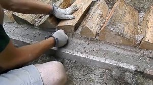 Cordwood sauna (wall tutorial)
