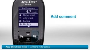 Accu-Chek Guide : Additional Meter Settings