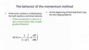 Lecture 6C : The momentum method