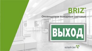 BRIZ® cветовой указатель / оповещатель пожарный световой