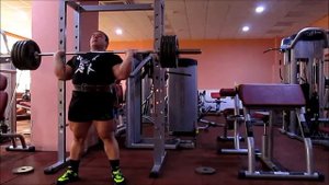 Жим стоя 100 кг на 15 раз - Ламонов Владимир. Жим штанги стоя 100 кг на 15 раз