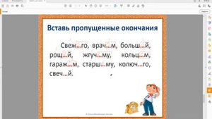 Правописание окончаний о, е после шипящих и буквы ц
