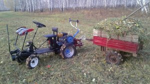Роторная косилка на переднем адаптере мотоблока ч.2 Доделка, испытание