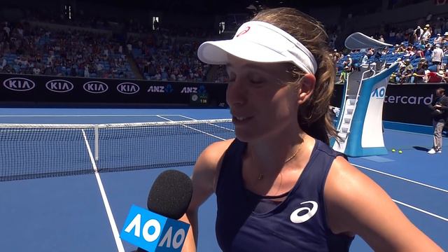 Johanna Konta on court interview (1R) смотреть онлайн