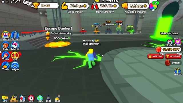 КАК ПОПАСТЬ В 5 МИР БЕЗ ДОНАТА В ARM WRESTLE SIMULATOR В РОБЛОКС?! ROBLOX смотреть онлайн