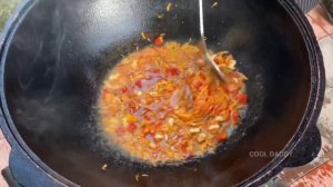 Meal for the New Year's table | Uzbek National Food - Kaurdak |  Dish with Meatballs