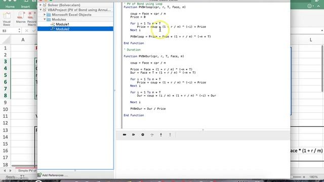 Estimating the Present Value of a Bond using a VBA loop смотреть онлайн