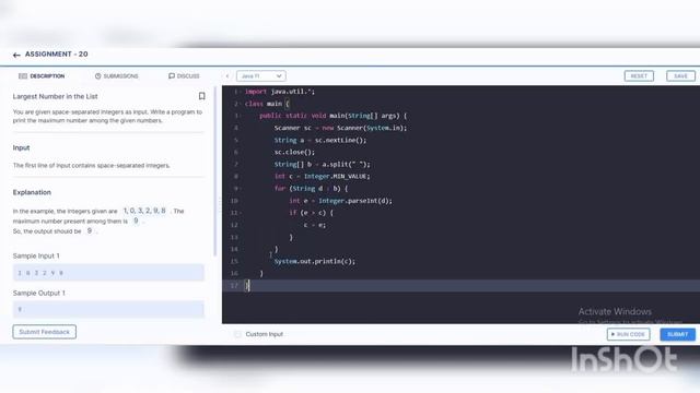 assignment - 20 java fundamentals QA automation Testing NXTWAVE