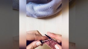 Укорочённые ряды с помощью вывязывания дополнительной петли из предыдущего ряда