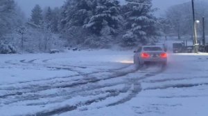 BMW 535i snow drift