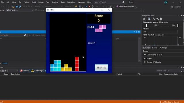 Tetris Game using C# and WPF DEMO смотреть онлайн