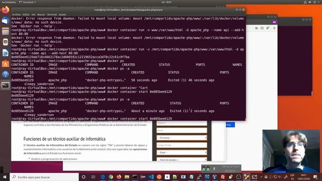 10-01-2020: Docker uniendo dos contenedores Apache  MySQL