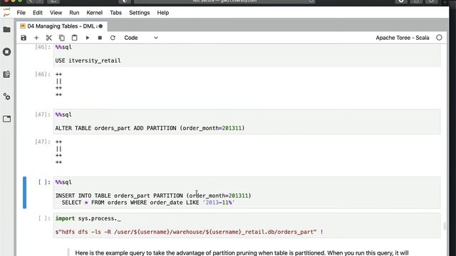 Data Engineering Spark SQL - Tables - DML & Partitioning - Inserting Data into Partitions