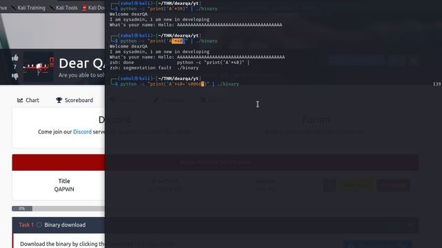Buffer Overflow | Dear QA | Tryhackme смотреть онлайн