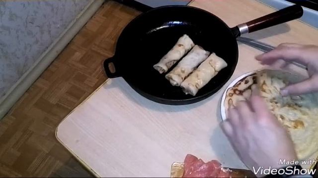 Блины с форелью