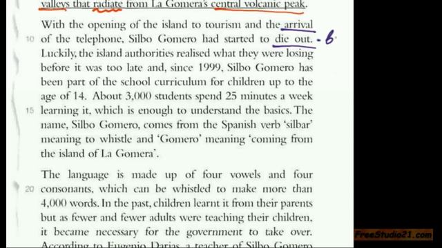 IELTS Intermediate | SB | Unit 1| чтение текста Whistling in LaGomera -1 смотреть онлайн