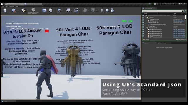 Rapid Json Plugin Showcase using Runtime Vertex Color Paint & Detection Plugin смотреть онлайн