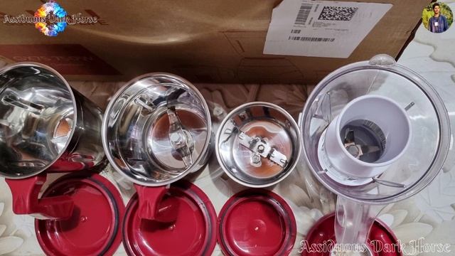 BAJAJ GX-75 750 Juicer Mixer Grinder (4 Jars, White, Red) #bajaj #bajajgroup #mixer #juicerblender