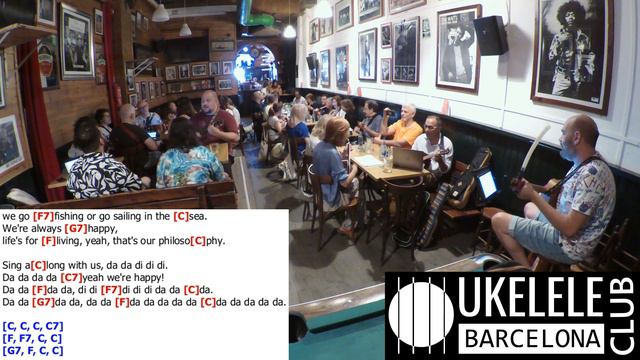 In the Summertime - Mungo Jerry - Barcelona Ukelele Club Play Along Cover with chords and lyrics смотреть онлайн