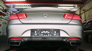 Mercedes S63 coupe, Akrapovic and Renntech on Dyno