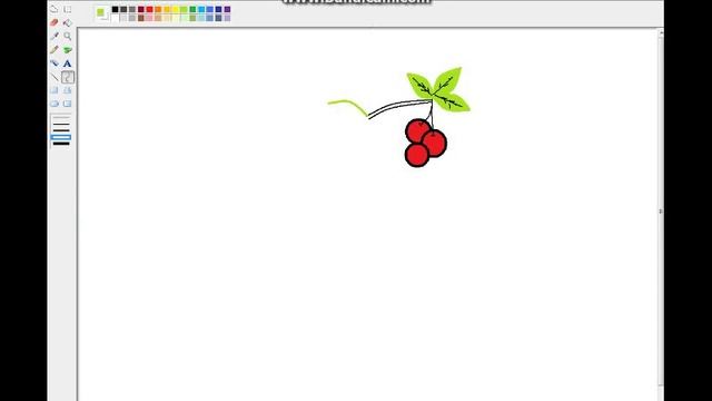 Уроки рисования Paint(урок 1,вишня)