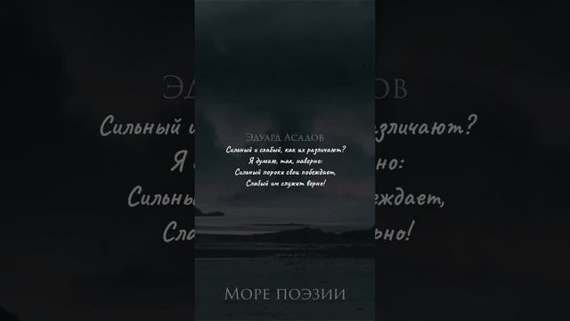 Отличие сильного от слабого человека #поэзия