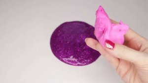 DIY slime. Добавляю в прозрачный слайм блестки и мягкий пластилин