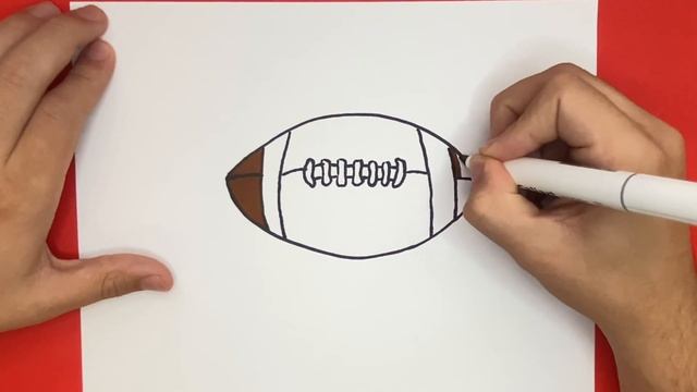How to Draw a Football Easy