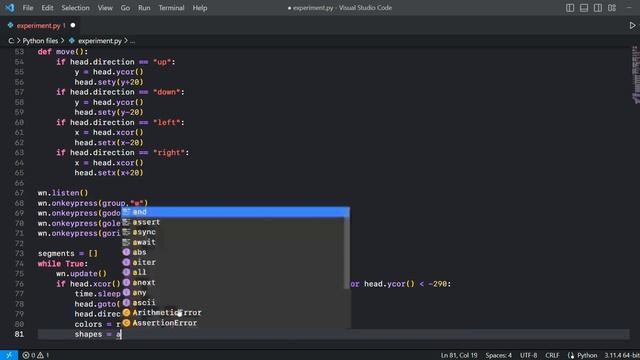 Create Snake Game In Python Step By Step Process For Beginners | Python Game Projects