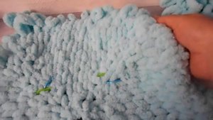 Чехол на табурет из Ализе Пуффи Stool cover from Alize Puffy