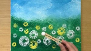 Как нарисовать одуванчиковое поле...