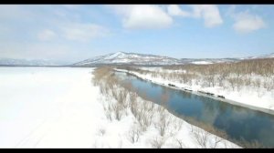 Paratunka river, Kamchatka in March 2016