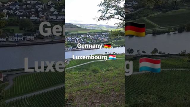 Luxembourg and Germany/  this river is Border between two country.آلمان و لوکزامبورگ