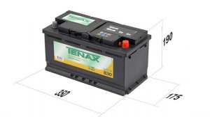 Аккумулятор Tenax Premium Line 100 Ач.  Обратной полярности.  Самый краткий обзор.