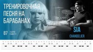 Sia - Chandelier / 87 bpm / Тренировочная песня для барабанов