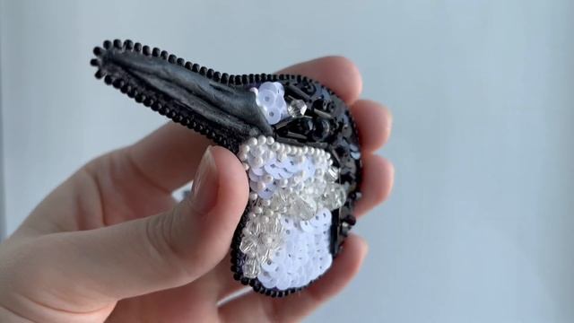 Ручная работа, брошь из бисера «Алеутская Крачка».