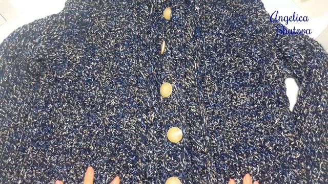 Меланжевая вязаная курточка ? смотреть онлайн