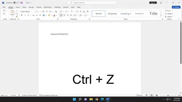 Microsoft Word - Undo  Redo - Shortcut Keys and Button Tutorial