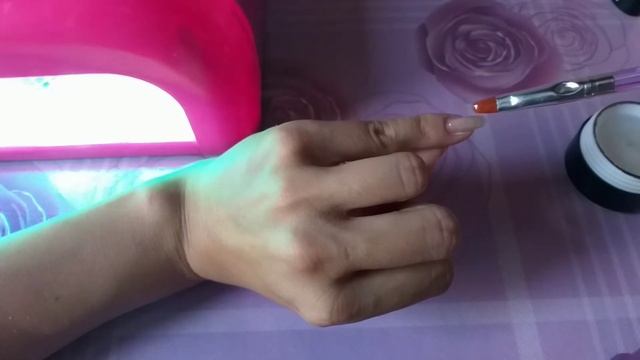 Маникюр в домашних условиях?Карамельно-розовый? с блестками?Укрепление гелем?Аппаратный маникюр??