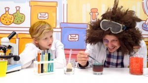 Весёлые видео уроки Физики – Опыты и Эксперименты по Плотности вещества! - Научное шоу с Нуб и Про